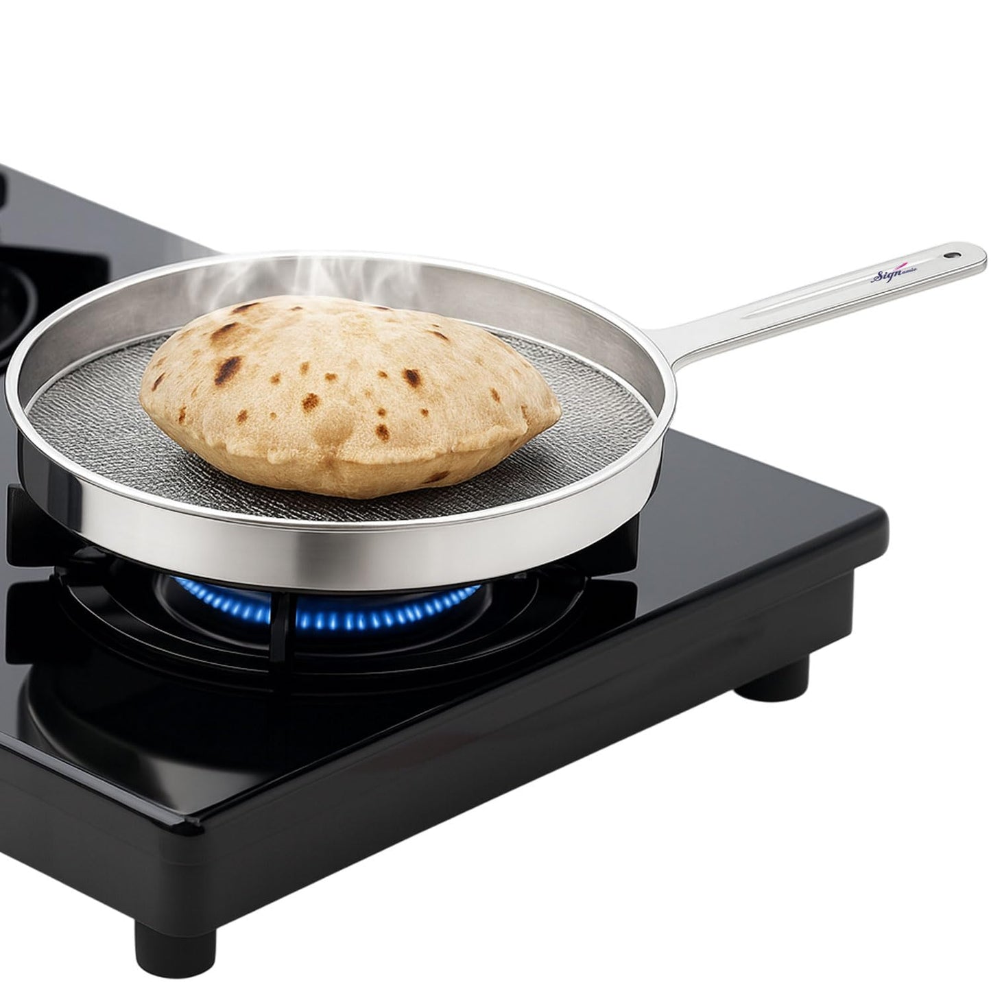 Signamio Gas Griller for Home - Phulka Grill for Gas Stove, Roti Jali, Papad Jali, Pulka Grill, Gas Roaster - Ideal Kitchen Tool for Perfect Phulka Roti and Crispy Papad - 40x23 cm