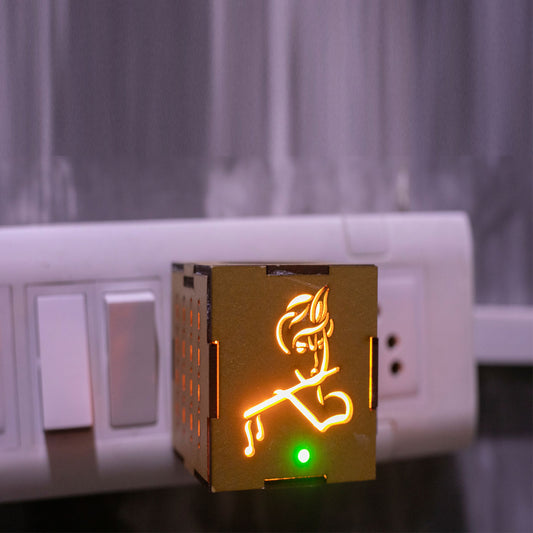 Square Wood Kapurdani Krishna -(Packing-Loose)