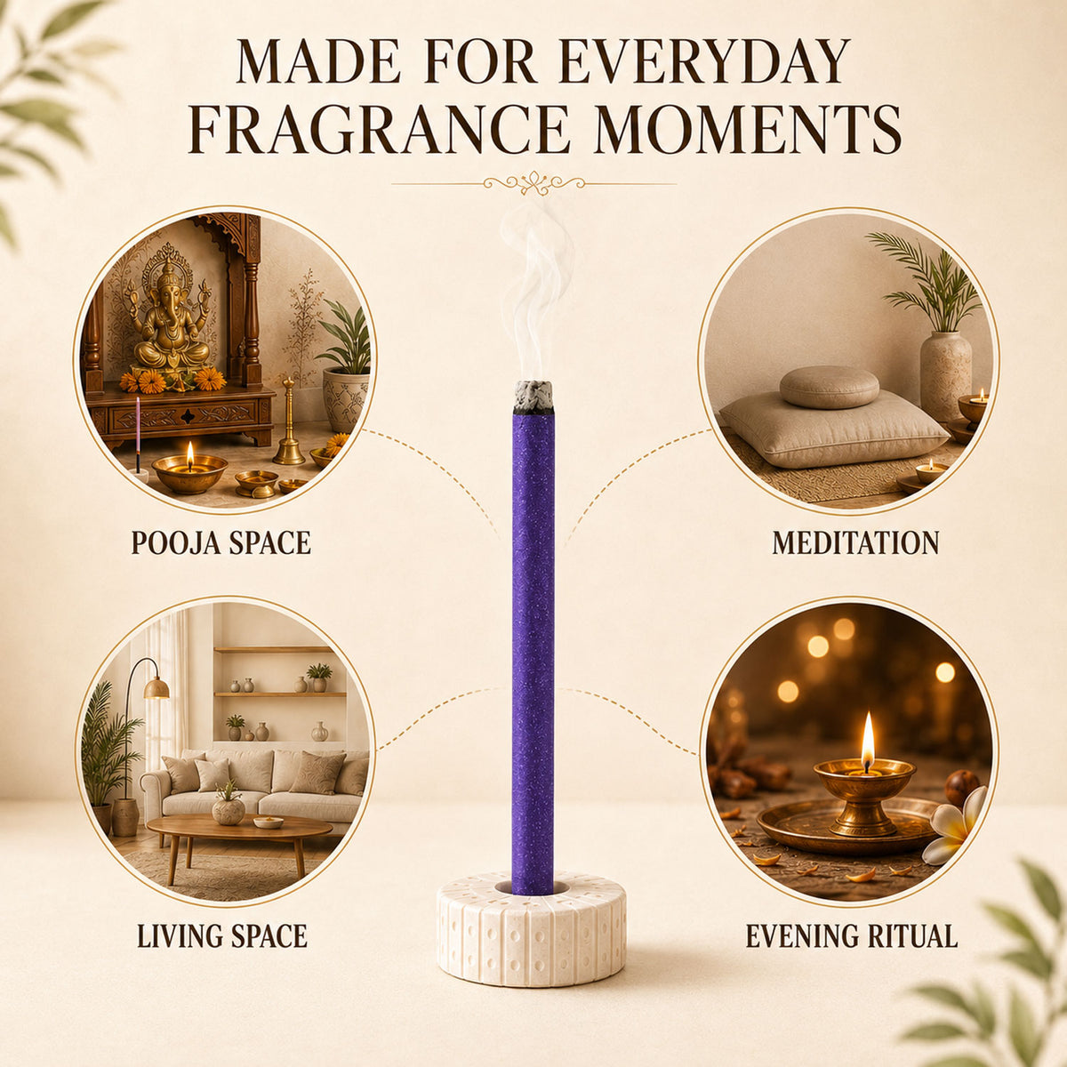 Premium Metallic Dhoop Stick 100gm -Purple-(Packing-Jar)