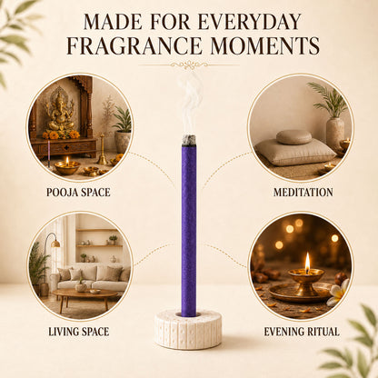 Premium Metallic Dhoop Stick 100gm -Purple-(Packing-Jar)