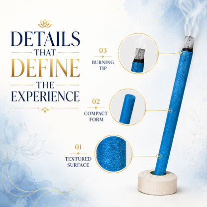 Regular Metallic Dhoop Stick 100gm -Blue -(Packing-Jar)