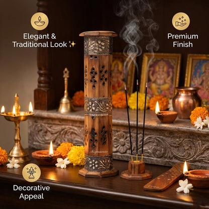 Silver Tower Agarbatti Stand -(Packing-Loose)