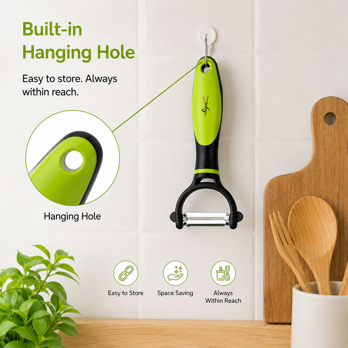 Vegetable Peeler Green-