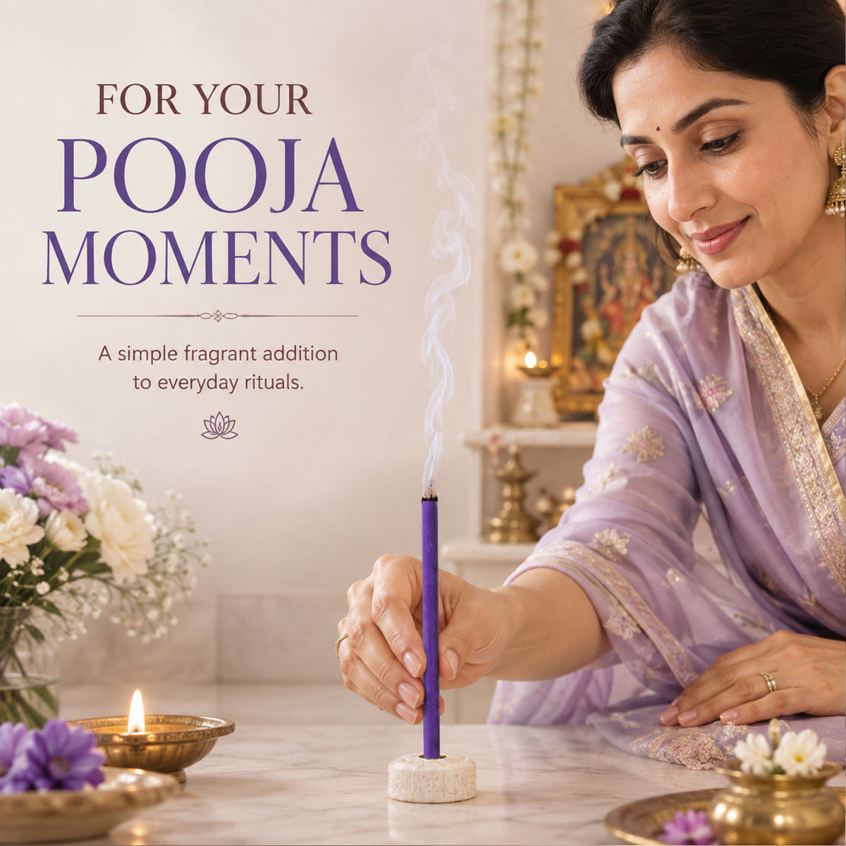 Premium Metallic Dhoop Stick 100gm -Purple-(Packing-Jar)