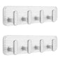 Self Adhesive Wall Hooks Silver 8 pcs -