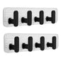 Self Adhesive Wall Hooks Black 8 pcs -