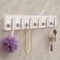 Self Adhesive Wall Hooks Silver 6 pcs -