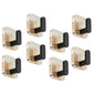 Self Adhesive Wall Hooks Black 8 pcs -