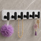 Self Adhesive Wall Hooks Black 6 pcs -