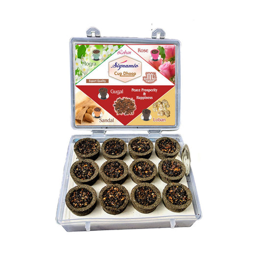 Premium Mini Sambrani Dhoop Cup -Guggal -(Packing-Plastic Box)