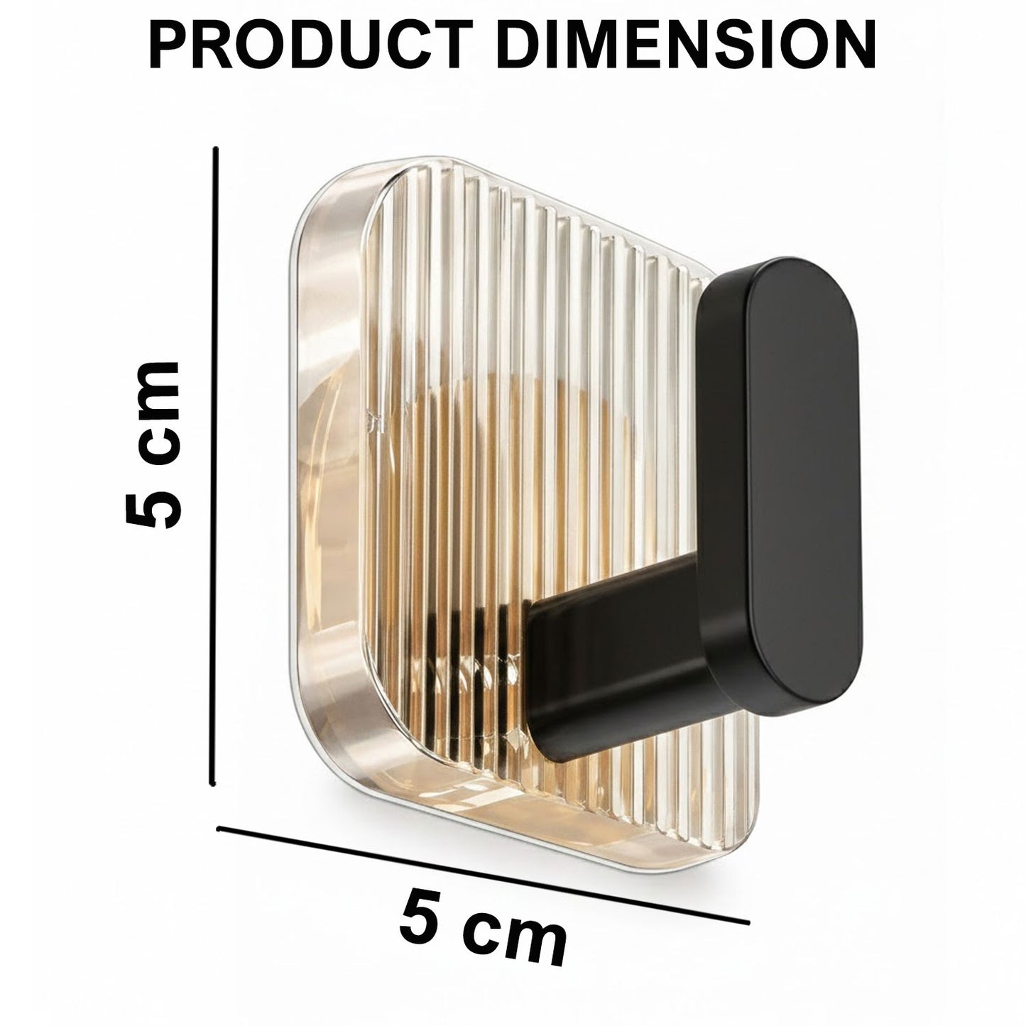 Self Adhesive Wall Hooks Black 8 pcs -