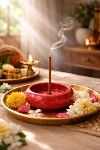 Ceramic Dhoop Stick Stand -(Packing-Loose)