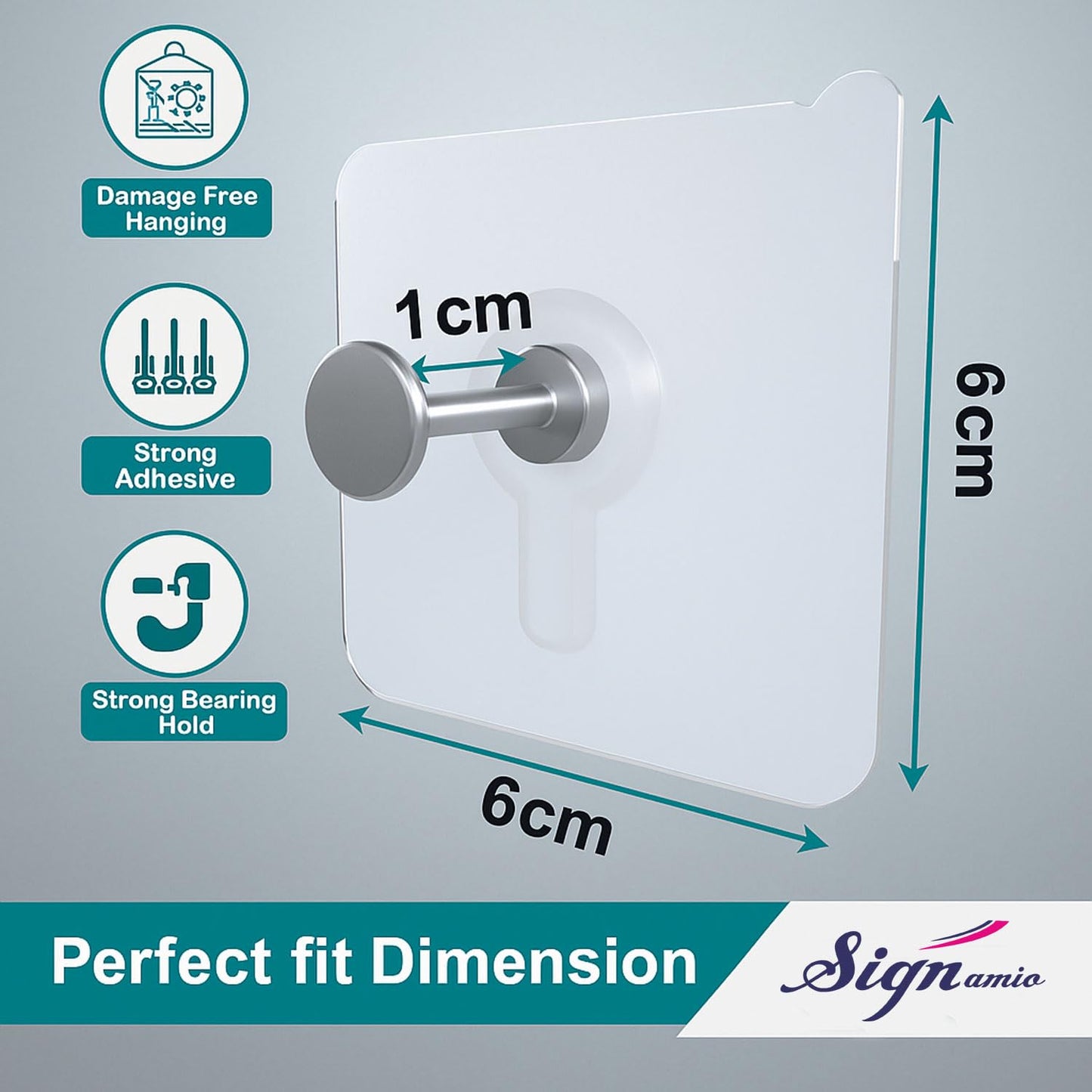 Self Adhesive Photoframe Wall Hooks 1 pcs -
