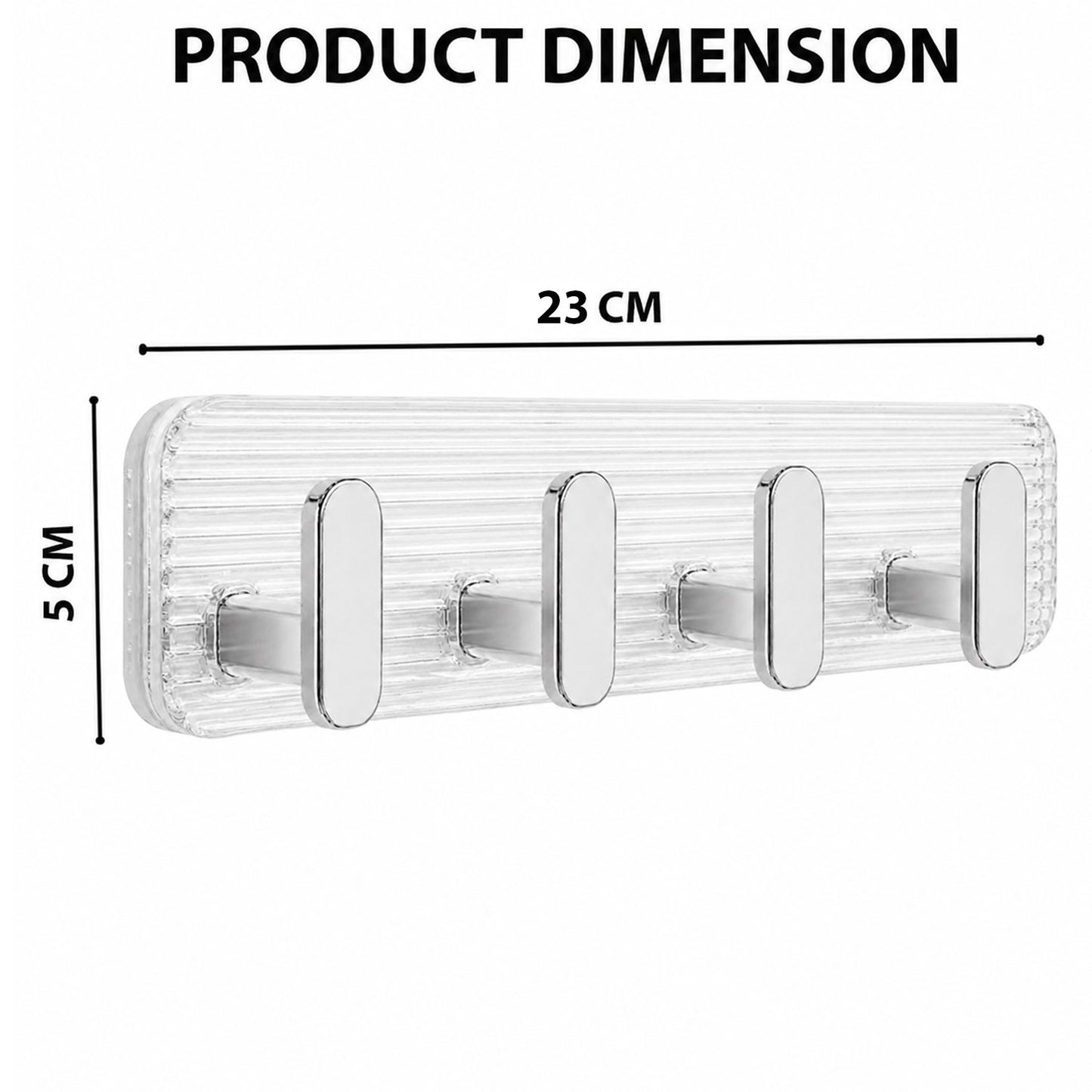 Self Adhesive Wall Hooks Silver 8 pcs -