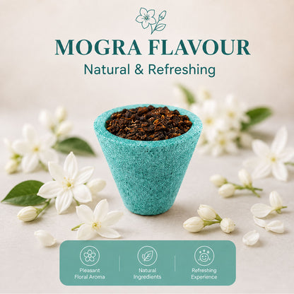 Premium Mini Sambrani Dhoop Cup -Mogra -(Packing-Plastic Box)