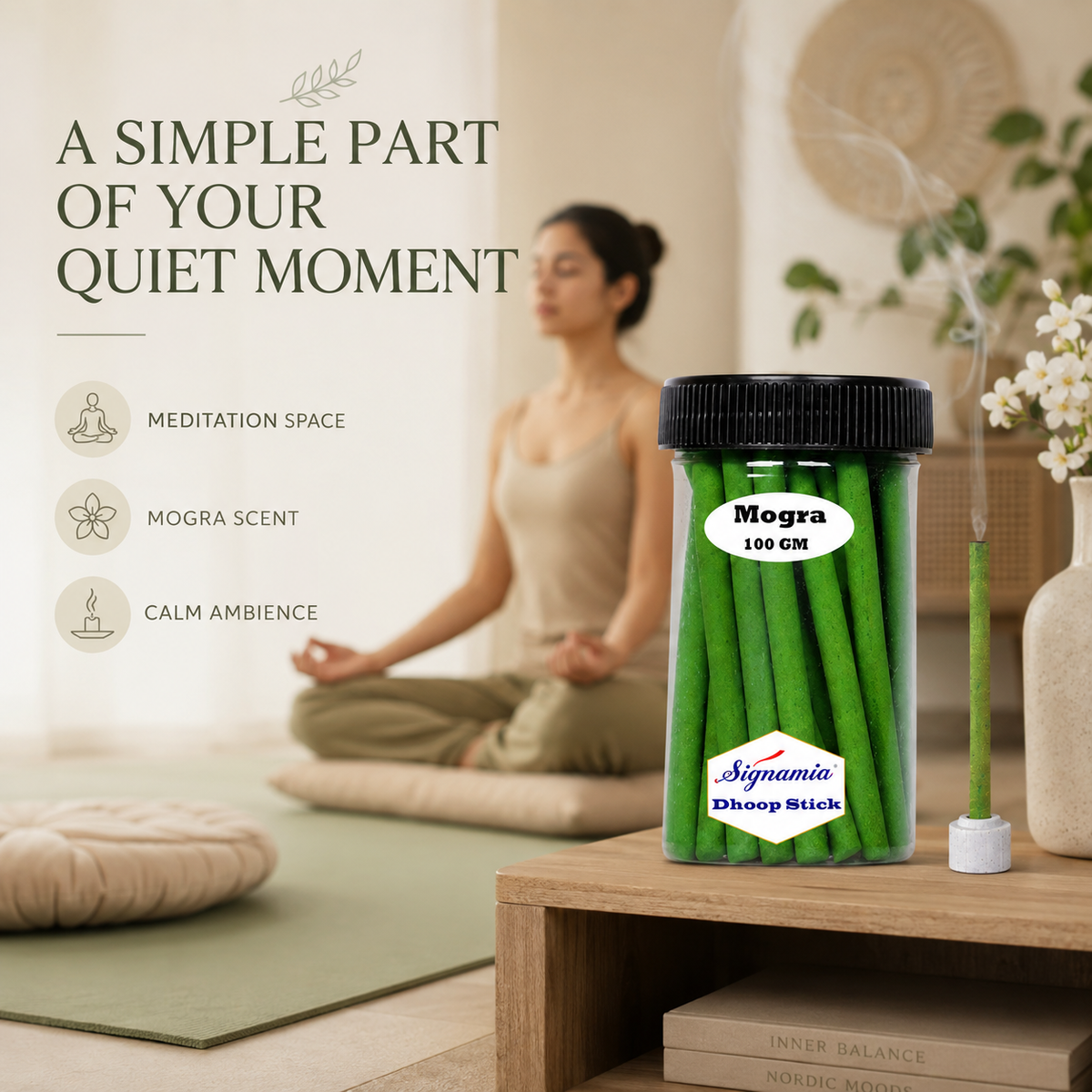Regular Dhoop Stick 100gm - Mogra -(Packing-Jar)