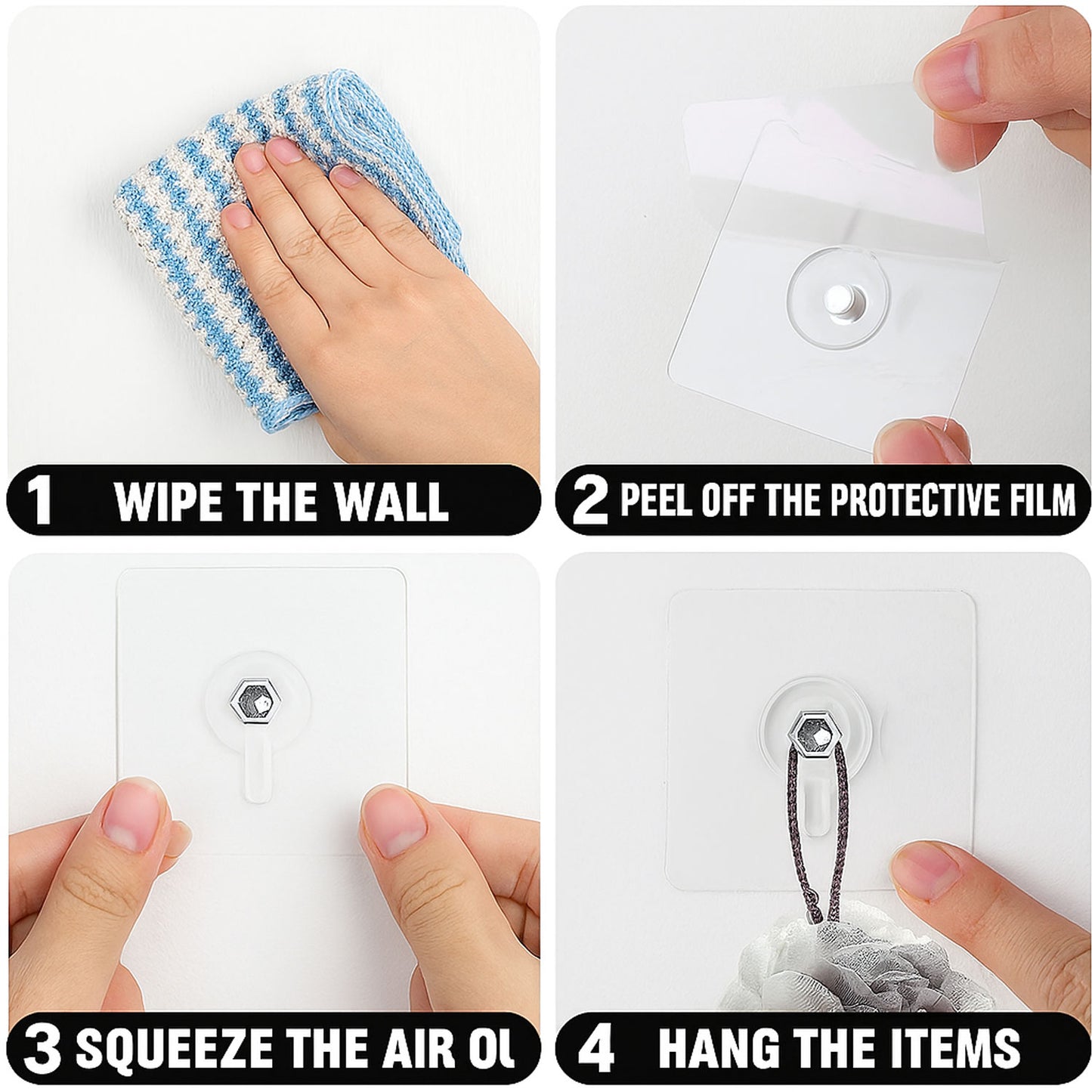 Self Adhesive Screw Wall Hooks 1 pcs -