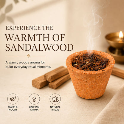 Premium Sambrani Dhoop Cup -Sandal -(Packing-Tray Packing)