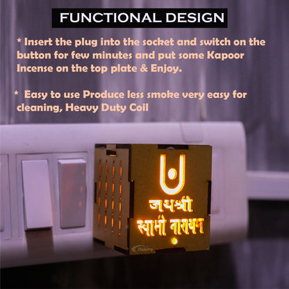 Square Wood Kapurdani Swami Narayan -(Packing-Loose)