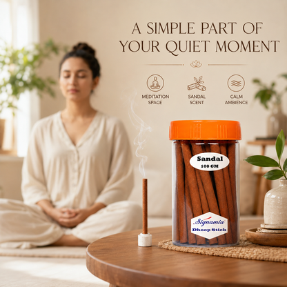 Premium Dhoop Stick 100gm - Sandal -(Packing-Jar)