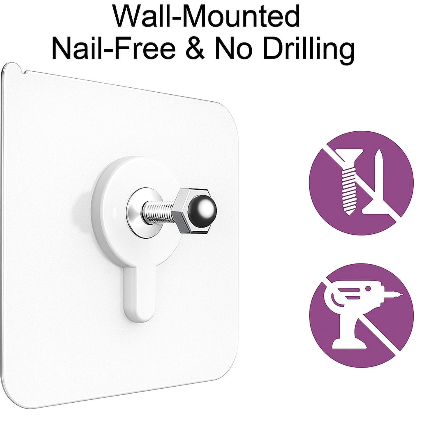 Self Adhesive Screw Wall Hooks 1 pcs -