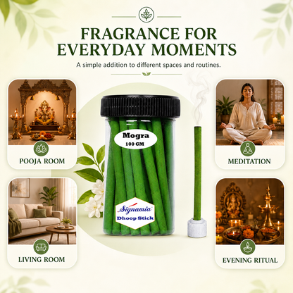 Regular Dhoop Stick 100gm - Mogra -(Packing-Jar)