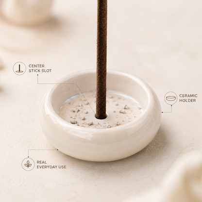 Ceramic Dhoop Stick Stand -(Packing-Loose)