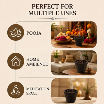 Premium Mini Sambrani Dhoop Cup -Loban -(Packing-Plastic Box)