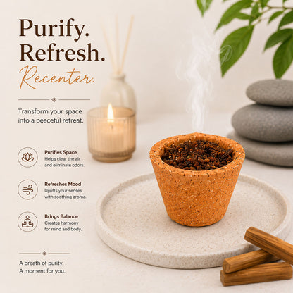 Premium Sambrani Dhoop Cup -Sandal -(Packing-Tray Packing)