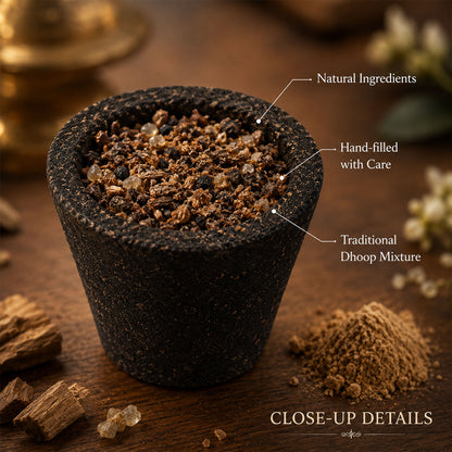 Premium Mini Sambrani Dhoop Cup -Guggal -(Packing-Plastic Box)