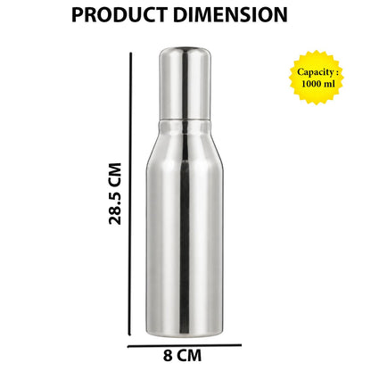 SIGNAMIO Oil Dispenser for Kitchen Stainless Steel 1 Litre | Stainless Steel Oil Bottle with Easy Pour Spout | Oil Dispenser for Kitchen Steel | Steel Oil Container for Cooking Oil & Vinegar