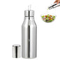 SIGNAMIO Oil Dispenser for Kitchen Stainless Steel 1 Litre | Stainless Steel Oil Bottle with Easy Pour Spout | Oil Dispenser for Kitchen Steel | Steel Oil Container for Cooking Oil & Vinegar