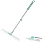 Signamio Magic Broom Sweeper with 180° Rotational Silicone Floor Wiper - Extendable Stainless Steel Handle Upto 110 Cm, Multifunctional Magic Broom for Bathroom Home Cleaning