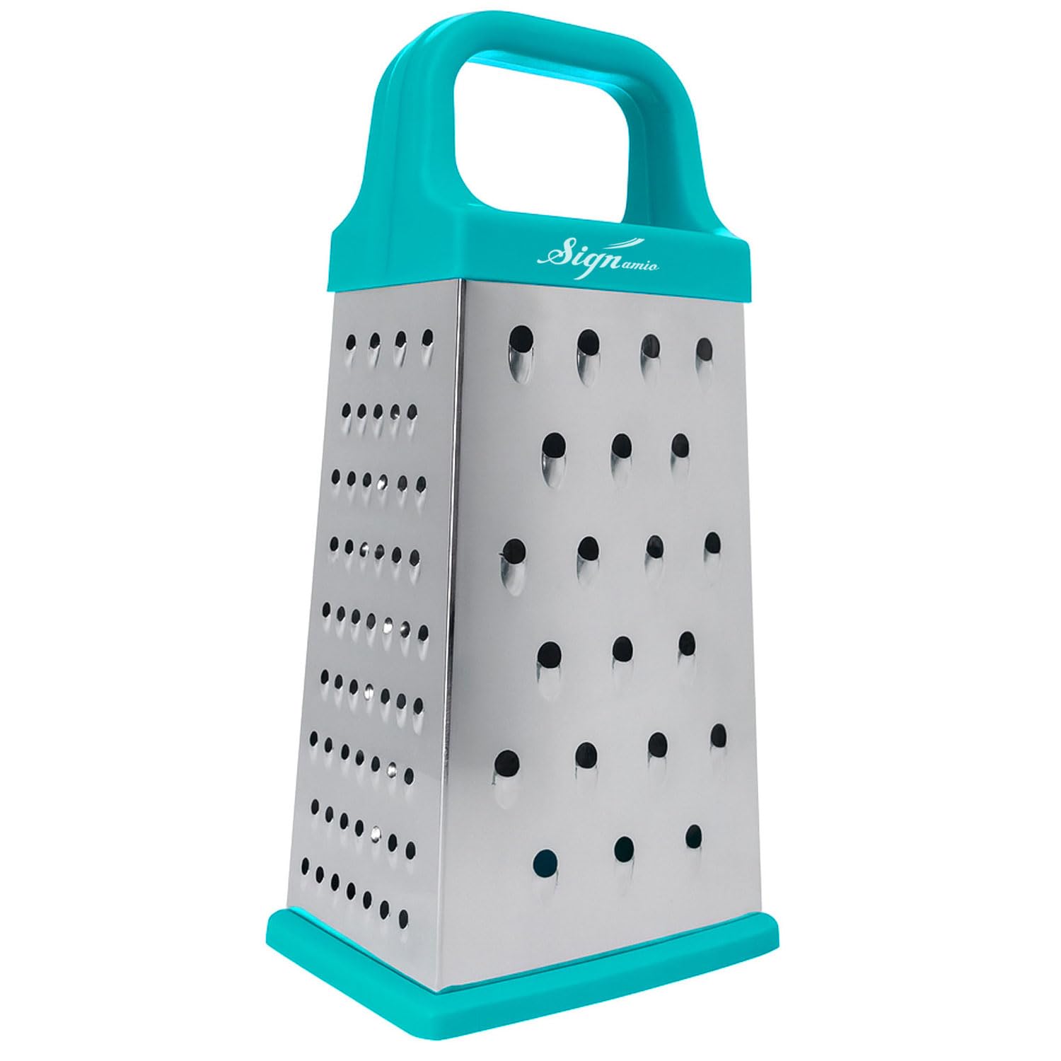 SIGNAMIO® Hand Kadukas Cheese Grater and Vegetable Shredder for Kitchen Stainless Steel Ginger Crusher, Carrot Grater, Garlic Slicer with Protective Cover (Green)