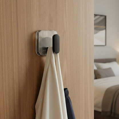 Self Adhesive Wall Hooks Black 8 pcs -