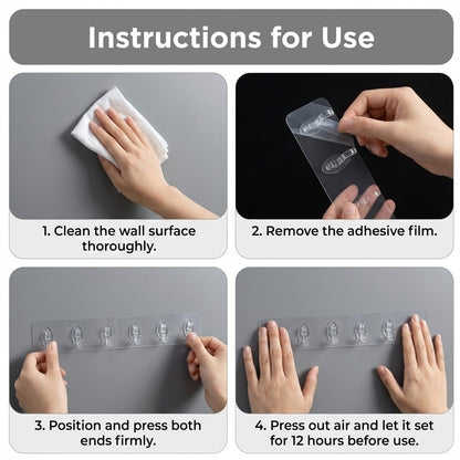 Self Adhesive 6-in-1 Wall Hooks 1 pcs -