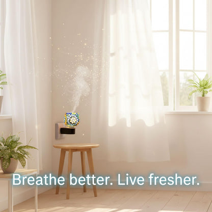 SIGNAMIO Multi Color 2 in 1 Kapoor Dani Electric Camphor Diffuser Burner & Aroma Diffuser Home Fragrance with Night Lamp, Perfect for Pooja Rooms & Daily Room Freshener Needs - DN-10