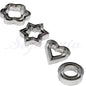 SIGNAMIO® Stainless Steel Cookie Cutter Shapes for Kids Flower, Round, Heart, Star Biscuit Metal Molds Cutters for Kitchen,Baking,Cutlet, Pastry Tools - 12 pcs Each Set