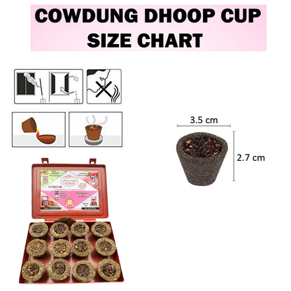 Signamio 36 Cup Pack of 3 Cow Dung Sambrani Dhoop Cups - Premium Cow Dung Cup Dhoop with for Aromatic Experience, Traditional Rituals, and Relaxation