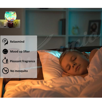 SIGNAMIO Multi Color 2 in 1 Electric Kapoor Dani Burner: Essential Home Fragrance Product & Room Freshener Diffuser with Night Lamp for Pooja Rooms, Aroma, Oil & Camphor Diffuser Capabilities-DN-23
