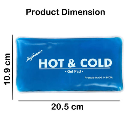 Signamio® Hot and Cold Cooling Flexible Reusable Compress Microwave Gel ice pad Pack Cool Bag for Knee feet Back face Neck and Shoulder Pain Relief Therapy - 1 Pcs