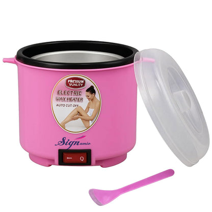 Signamio Wax Heater for Waxing for Women - Professional Wax Machine - Fast Melting Electric Hair Removal Kit for Smooth Skin at Home or Salon - Pink