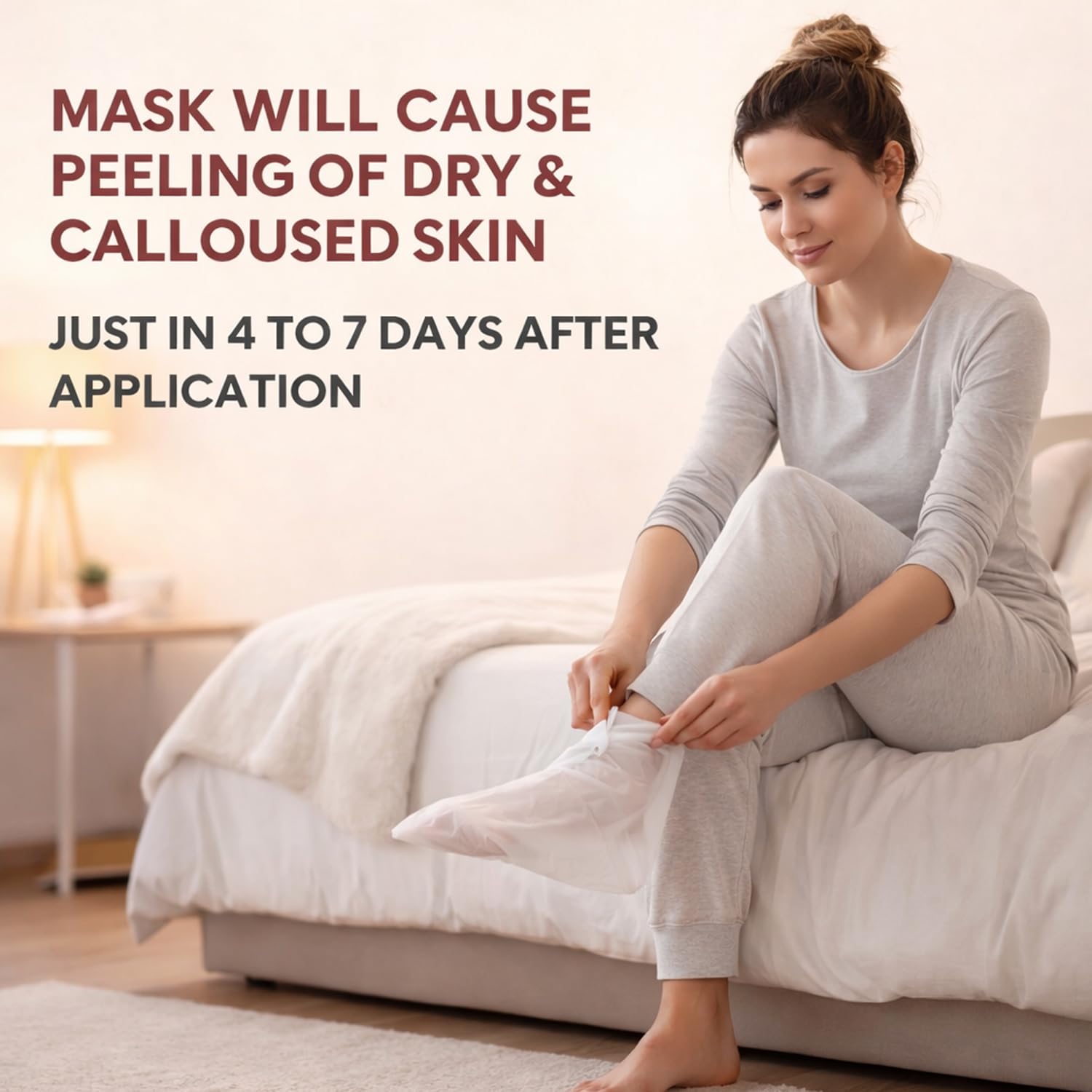 Signamio Foot Mask Peeling Feet Mask for Cracked Feet - Foot Peeling Mask Exfoliator - Callus Remover Foot Mask for Smooth, Soft Feet - Hydrating Foot Care Treatment - Goat Milk