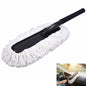 Signamio Car Duster Microfiber Brush Car Cleaning Accessories Compact Soft Non Scratch Fibers for Interior and Exterior Dusting Detailing and Quick Touch Ups - White