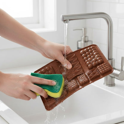 Signamio Chocolate Mould 9in1 - Bubble & Zigzag Shapes, Multiple Sizes - Premium Chocolate Mould Silicone for Creative Confectionery - Durable and Flexible Chocolate Silicone Mould