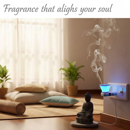 Signamio 2 in 1 Electric Kapoor Dani and Camphor Diffuser Burner - Perfect for Pooja Rooms, Aroma Oil Diffusion and Room Freshening - Home Fragrance Product (Blue)