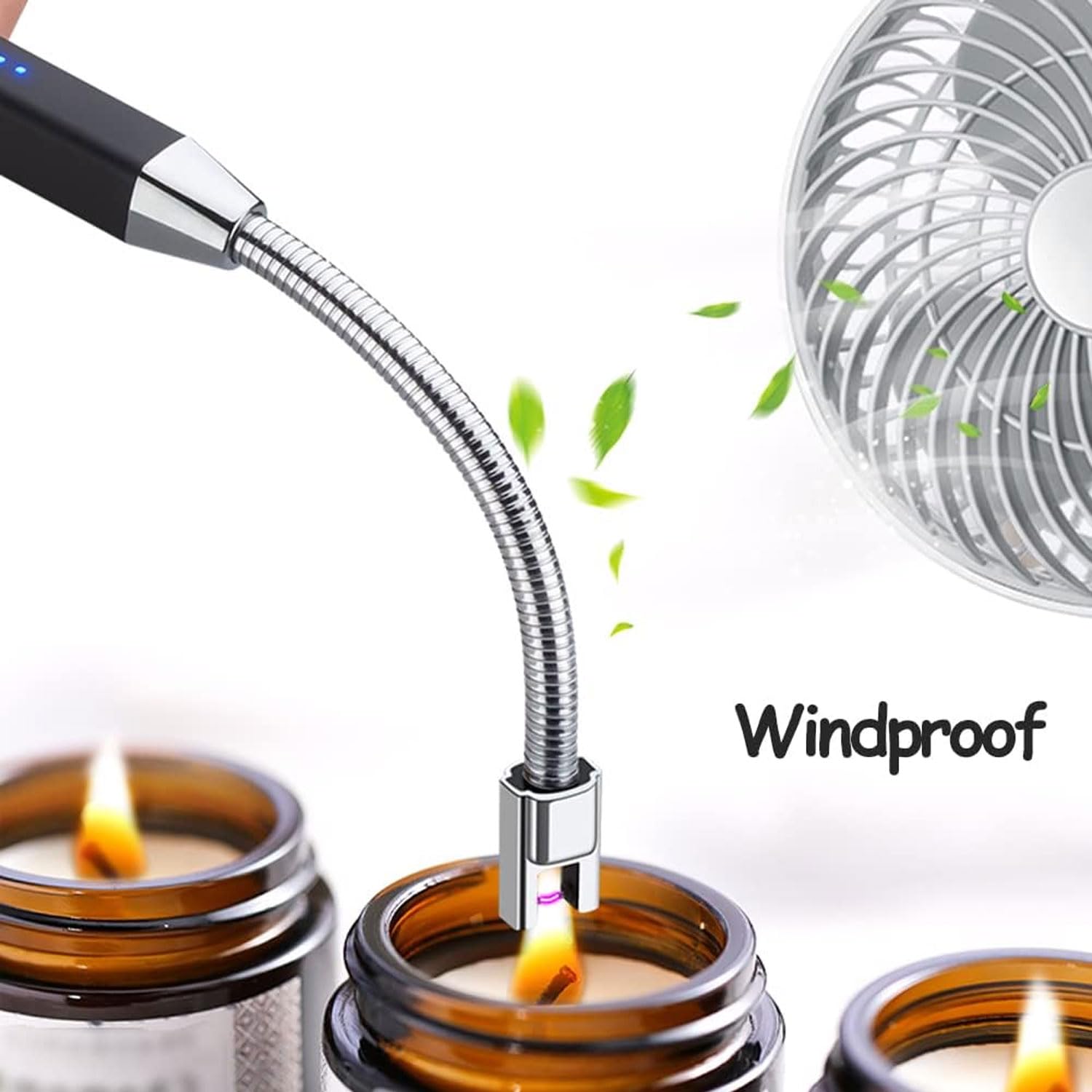 Signamio Lighter for Gas Stove - Electric Lighter Rechargeable with USB, 360 Flexible Neck