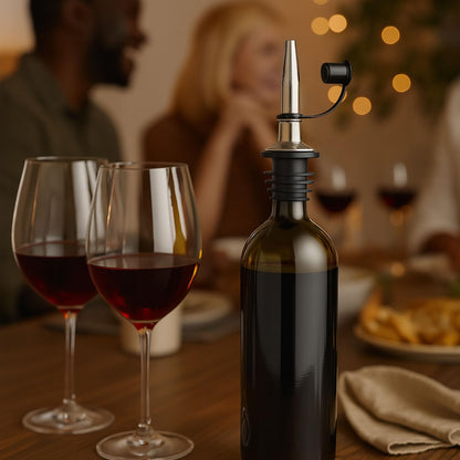 Signamio 5 Pcs Liquor Dispenser Oil Pourer and Oil Bottle Cap - Premium Oil Dispenser Nozzle Cap for Precise Pouring and Leak-Proof Seal, Ideal for Kitchen Use