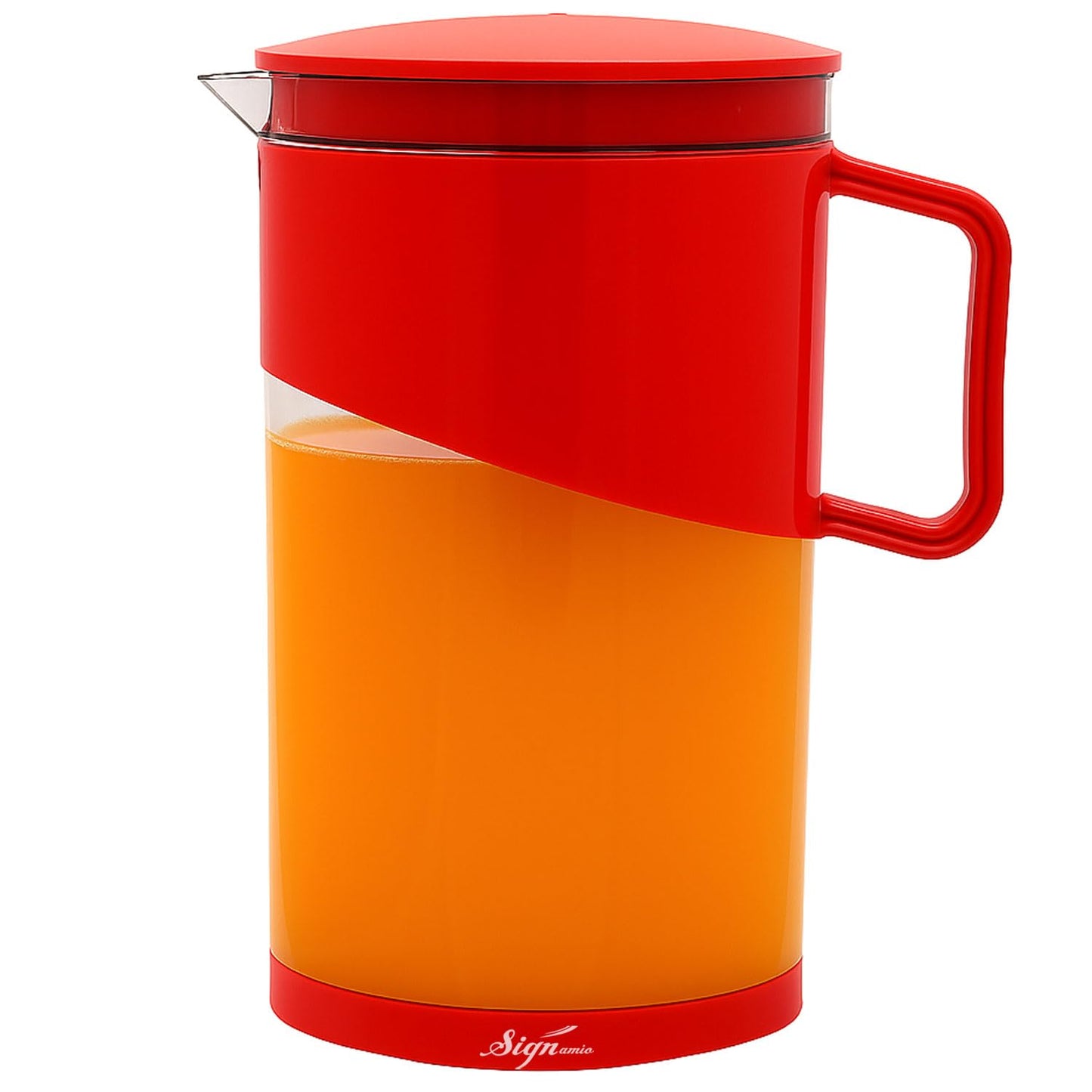 Signamio 1800 ML Water Jug - Elegant Jug for Water and Juice Serving, Ideal Water Jugs for Dining Table - 1800 ML Capacity, Durable and Stylish Design for Home and Office Use-Red