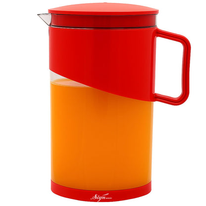 Signamio 1800 ML Water Jug - Elegant Jug for Water and Juice Serving, Ideal Water Jugs for Dining Table - 1800 ML Capacity, Durable and Stylish Design for Home and Office Use-Red